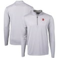 thumbnail image 1 of Men's Cutter & Buck Gray Tampa Bay Buccaneers Big & Tall Virtue Eco Pique Micro Stripe Tri-Blend Quarter-Zip Jacket, 1 of 3