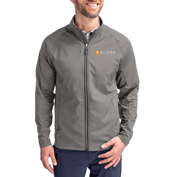 Men's Cutter & Buck Gray Tennessee Volunteers Adapt Eco Hybrid Recycled Full-Zip Jacket
