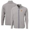 thumbnail image 1 of Men's Cutter & Buck Gray Tennessee Volunteers Big & Tall Adapt Eco Knit Hybrid Recycled Full-Zip Jacket, 1 of 3