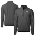 thumbnail image 1 of Men's Cutter & Buck  Gray Texas A&M Aggies Alumni Logo Cascade Eco Sherpa Fleece Quarter-Zip Pullover Jacket, 1 of 3