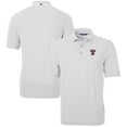thumbnail image 1 of Men's Cutter & Buck  Gray Texas A&M Aggies Vault DryTec Virtue Eco Pique Stripe Recycled Polo, 1 of 3