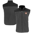 thumbnail image 1 of Men's Cutter & Buck  Gray Texas Longhorns Vault Cascade Eco Sherpa Fleece Full-Zip Vest, 1 of 3