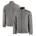 thumbnail image 1 of Men's Cutter & Buck  Gray Texas State Bobcats Evoke Eco Softshell Recycled Full-Zip Jacket, 1 of 3