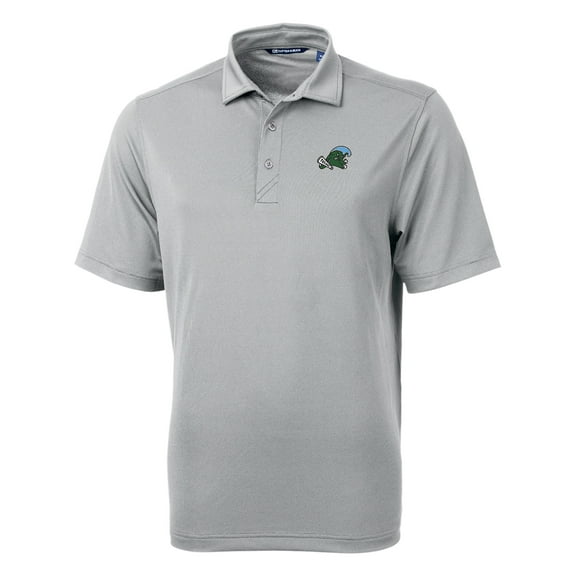 Men's Cutter & Buck Gray Tulane Green Wave Big & Tall Virtue Eco Pique Recycled Polo