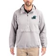 thumbnail image 1 of Men's Cutter & Buck Gray Tulane Green Wave Charter Eco Recycled Half-Zip Anorak Jacket, 1 of 2