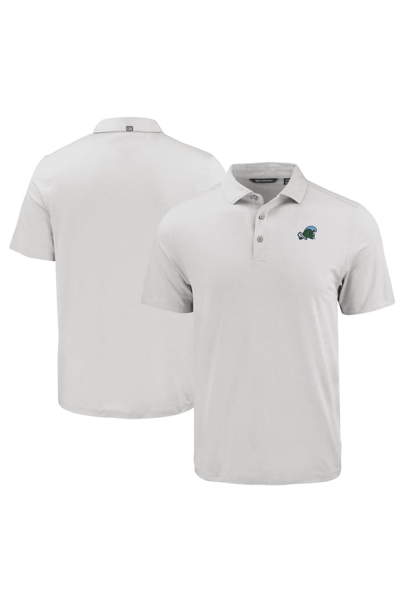 Men's Cutter & Buck Gray Tulane Green Wave Coastline Epic Comfort Eco Recycled Polo