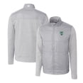 thumbnail image 1 of Men's Cutter & Buck Gray Tulane Green Wave Vault Stealth Hybrid Quilted Full-Zip Windbreaker Jacket, 1 of 3