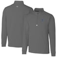thumbnail image 1 of Men's Cutter & Buck Gray Tulsa Drillers Traverse Stretch Quarter-Zip Pullover Top, 1 of 3