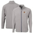 thumbnail image 1 of Men's Cutter & Buck Gray Tuskegee Golden Tigers Big & Tall Adapt Eco Knit Hybrid Recycled Full-Zip Jacket, 1 of 3