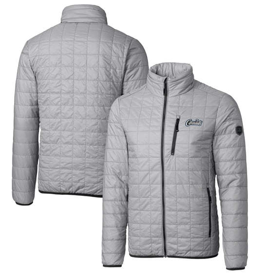 Men's Cutter & Buck Gray UCF Knights Citronaut Rainier PrimaLoft Eco Insulated Full-Zip Puffer Jacket