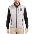 thumbnail image 1 of Men's-Cutter & Buck  Gray UConn Huskies Rainier Eco Insulated PrimaLoft Full-Zip Puffer Vest, 1 of 2