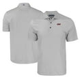 thumbnail image 1 of Men's Cutter & Buck Gray UIC Flames Pike Eco Tonal Geo Print Stretch Recycled Polo, 1 of 3