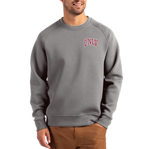 Men's Cutter & Buck Gray UNLV Rebels Roam Recycled Pullover