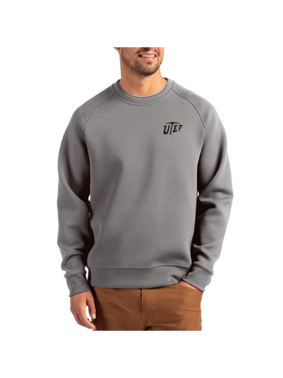 Men's Cutter & Buck Gray UTEP Miners Roam Recycled Pullover