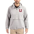 thumbnail image 1 of Men's Cutter & Buck Gray Utah Utes Charter Eco Recycled Half-Zip Anorak Jacket, 1 of 2