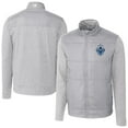 thumbnail image 1 of Men's-Cutter & Buck  Gray Vancouver Whitecaps FC Stealth Hybrid Quilted Full-Zip Windbreaker Jacket, 1 of 3