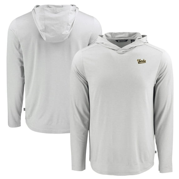 Men's Cutter & Buck Gray Vanderbilt Commodores Coastline Epic Comfort Eco Recycled Long Sleeve Hoodie T-Shirt