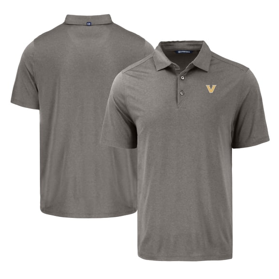 Men's Cutter & Buck Gray Vanderbilt Commodores Coastline Epic Comfort Eco Recycled Polo