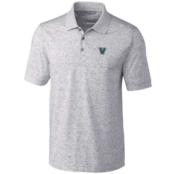 Men's Cutter & Buck Gray Villanova Wildcats Big & Tall Advantage Space Dye Polo