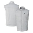 thumbnail image 1 of Men's Cutter & Buck Gray Villanova Wildcats Vault Stealth Hybrid Quilted Full-Zip Windbreaker Vest, 1 of 3