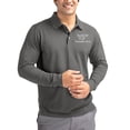 thumbnail image 1 of Men's Cutter & Buck Gray Virginia Tech Hokies Advantage Eco Tri-Blend Pique Long Sleeve Polo, 1 of 2