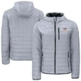 thumbnail image 1 of Men's-Cutter & Buck  Gray Virginia Tech Hokies Rainier Eco PrimaLoft Hooded Full-Zip Jacket, 1 of 3