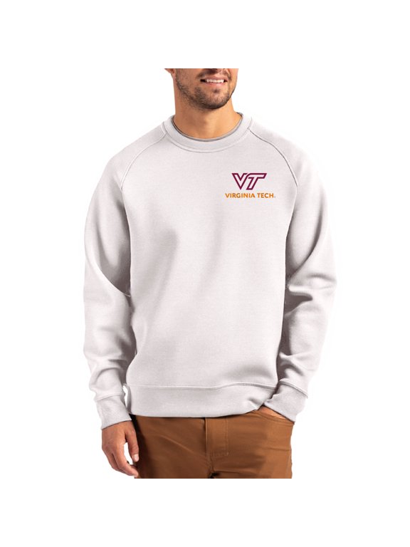 Men's Cutter & Buck Gray Virginia Tech Hokies Roam Recycled Pullover
