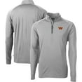 thumbnail image 1 of Men's Cutter & Buck Gray Washington Commanders Big & Tall Adapt Eco DryTec Raglan Quarter-Zip Jacket, 1 of 3