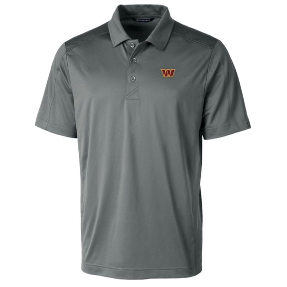 Men's Cutter & Buck Gray Washington Commanders Big & Tall Prospect Textured Stretch Polo