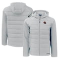thumbnail image 1 of Men's Cutter & Buck Gray Washington Commanders Helmet Evoke Hybrid Eco Softshell Recycled Full-Zip Hoodie Jacket, 1 of 3