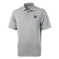 thumbnail image 1 of Men's Cutter & Buck Gray Washington Huskies Big & Tall Virtue Eco Pique Recycled Polo, 1 of 1