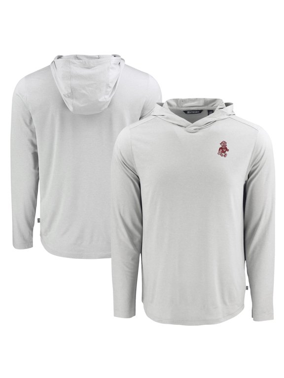 Men's Cutter & Buck Gray Washington State Cougars Coastline Epic Comfort Eco Recycled Long Sleeve Hoodie T-Shirt