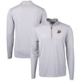 thumbnail image 1 of Men's Cutter & Buck  Gray/White Baldwin Wallace Yellow Jackets Big & Tall Virtue Eco Pique Micro Stripe Recycled, 1 of 3