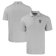 thumbnail image 1 of Men's Cutter & Buck  Gray/White Howard Bison Forge Eco Double Stripe Stretch Recycled Polo, 1 of 3