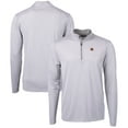 thumbnail image 1 of Men's Cutter & Buck  Gray/White Texas State Bobcats Big & Tall Virtue Eco Pique Micro Stripe Recycled Quarter-Zip, 1 of 3