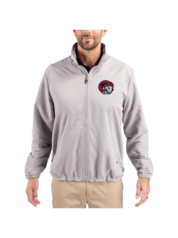Men's Cutter & Buck Gray Winston-Salem State Rams Charter Eco Recycled Full-Zip Jacket