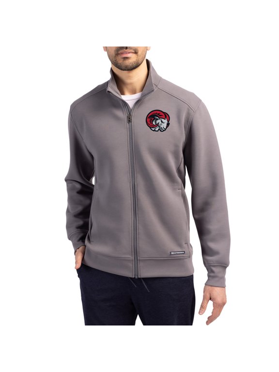 Men's-Cutter & Buck Gray Winston-Salem State Rams Roam Eco Recycled Full-Zip Jacket