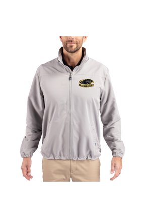 Men's Cutter & Buck Gray Wisconsin-Milwaukee Panthers Charter Eco Recycled Full-Zip Jacket