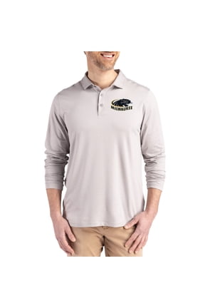 Men's Cutter & Buck Gray Wisconsin-Milwaukee Panthers Primary Coastline Epic Comfort Long-Sleeve Polo