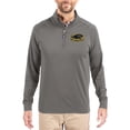thumbnail image 1 of Men's Cutter & Buck Gray Wisconsin-Milwaukee Panthers Primary Logo Adapt Eco Knit Stretch Raglan Quarter-Zip Pullover, 1 of 2