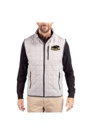 Men's-Cutter & Buck Gray Wisconsin-Milwaukee Panthers Rainier Eco Insulated PrimaLoft Full-Zip Puffer Vest