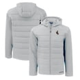thumbnail image 1 of Men's Cutter & Buck  Gray Wyoming Cowboys Evoke Hybrid Eco Softshell Recycled Full-Zip Hoodie, 1 of 3