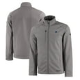 thumbnail image 1 of Men's Cutter & Buck  Gray Xavier Musketeers Evoke Eco Softshell Recycled Full-Zip Jacket, 1 of 3