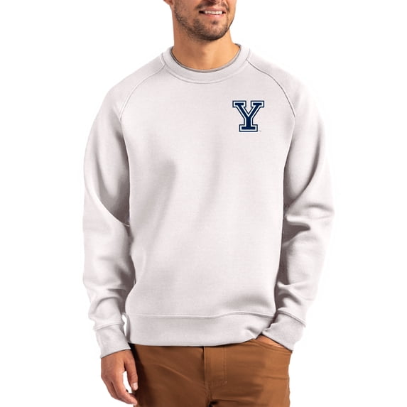 Men's Cutter & Buck Gray Yale Bulldogs Roam Recycled Pullover