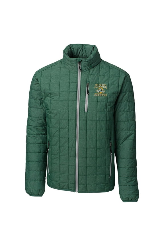 Men's Cutter & Buck Green Alaska Anchorage Seawolves Full-Zip Rainier Jacket