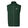 thumbnail image 1 of Men's Cutter & Buck Green Green Bay Packers Mainsail Sweater Knit Fleece Full-Zip Vest, 1 of 1