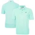 thumbnail image 1 of Men's Cutter & Buck Green Miami Dolphins Virtue Eco Pique Stripe Recycled Polo, 1 of 3
