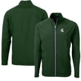 thumbnail image 1 of Men's Cutter & Buck Green Michigan State Spartans Adapt Eco Knit Hybrid Recycled Full-Zip Jacket, 1 of 3