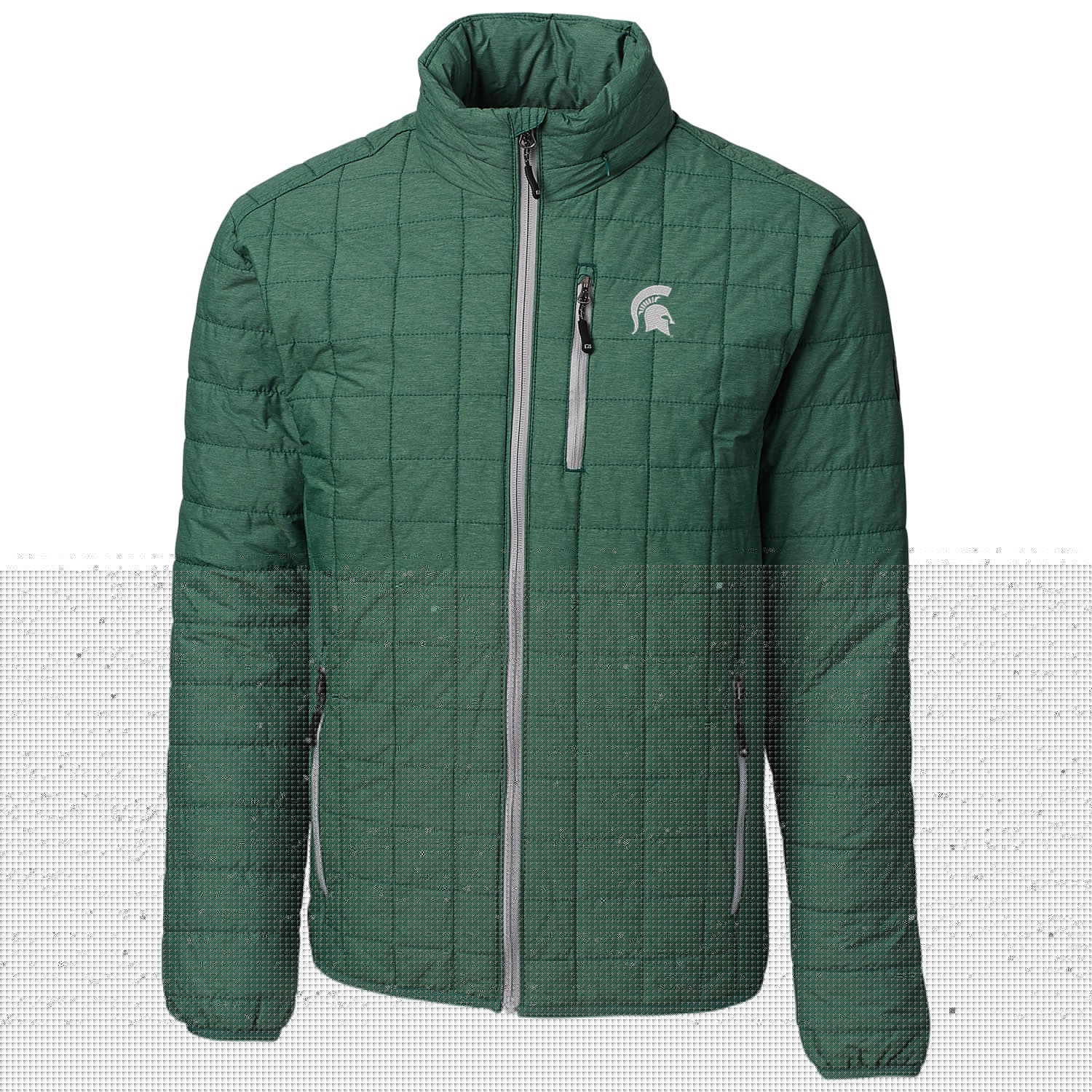 Men's Cutter & Buck Green Michigan State Spartans Rainier Full-Zip Jacket