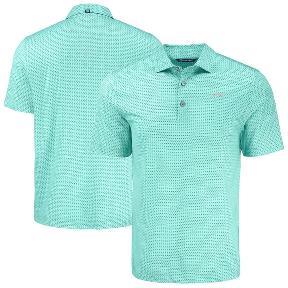 Men's Cutter & Buck  Green New York Jets Pike Eco Shadow Check Print Recycled Polo
